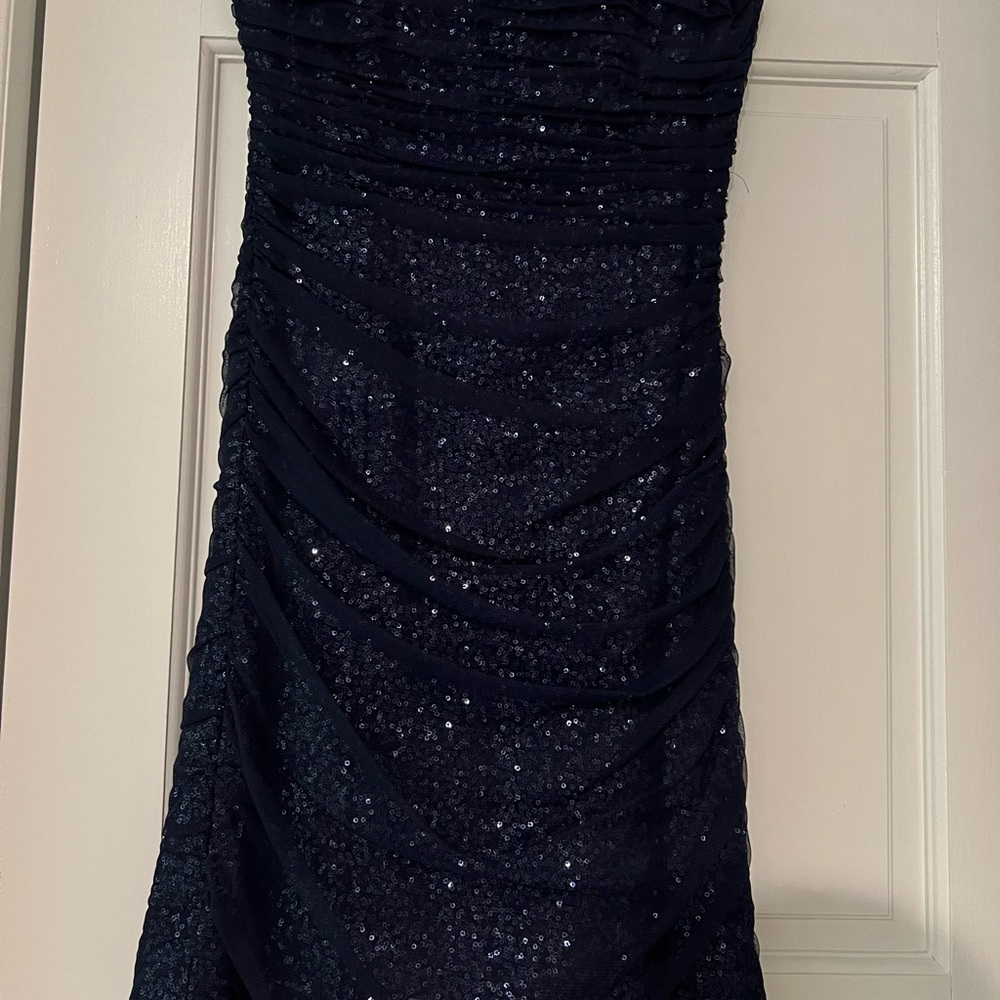 Ralph Lauren Blue Strapless Sheath Dress